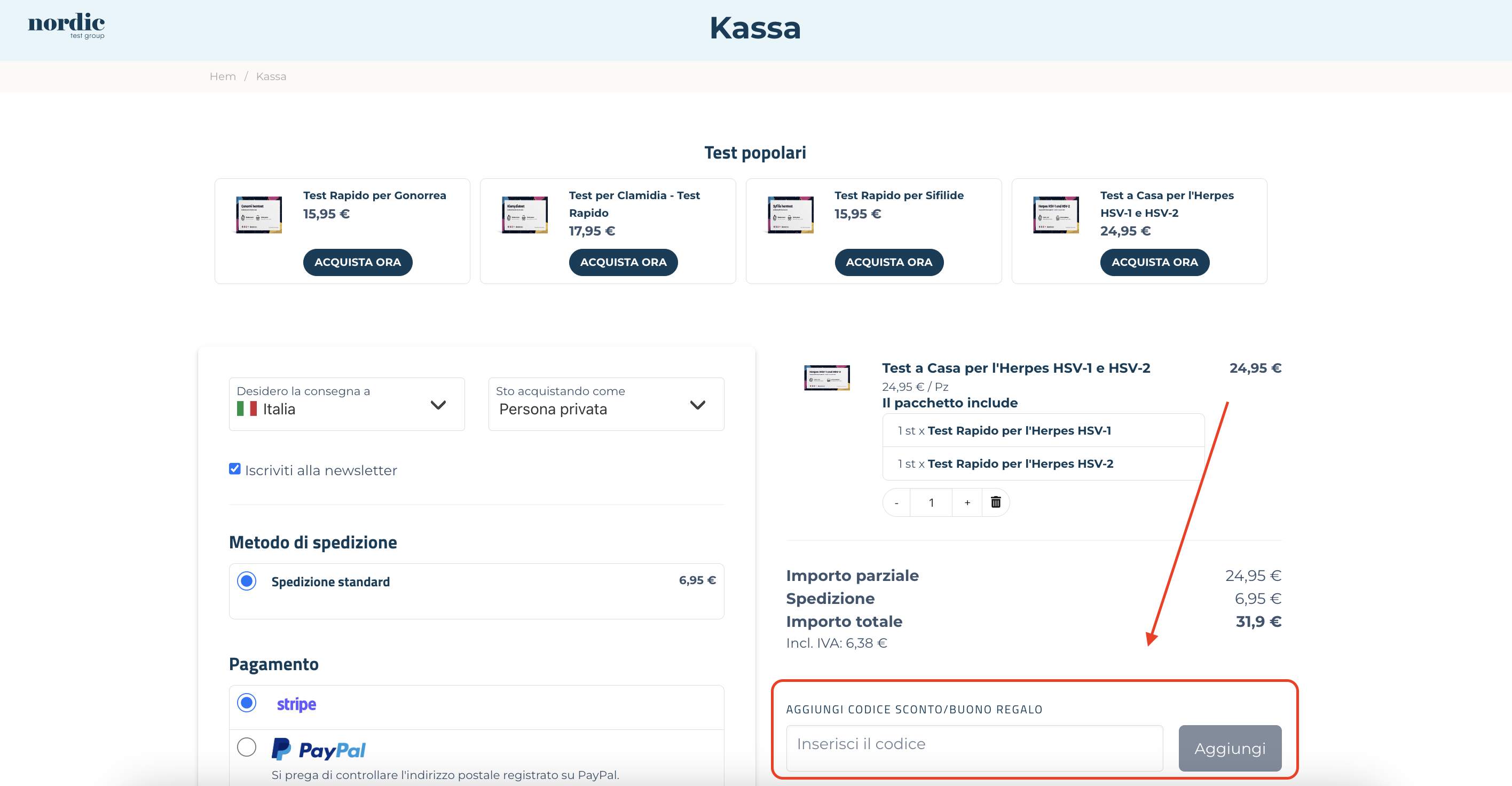 Nordictest Codici sconto