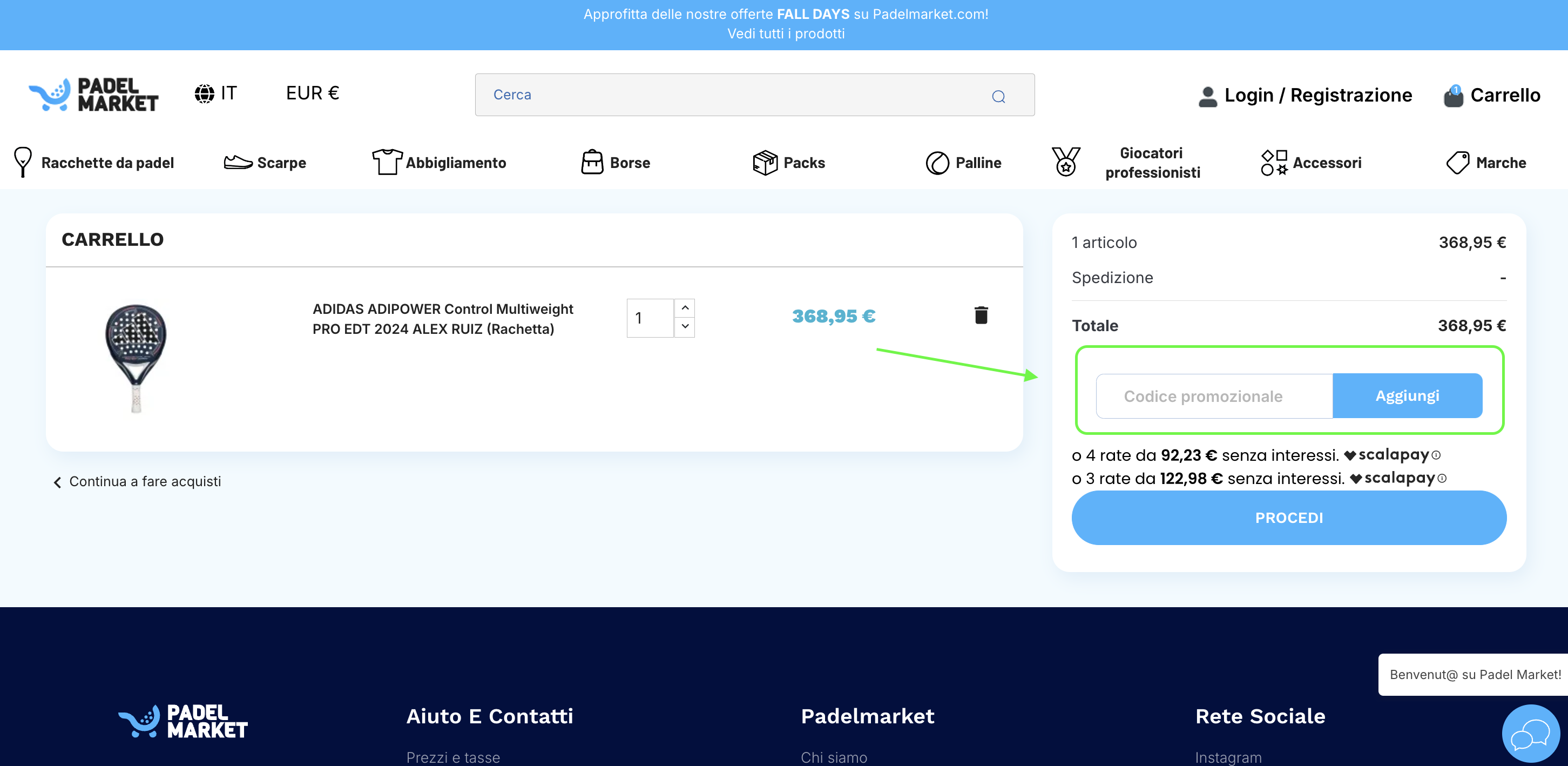 Padel Market Codici sconto